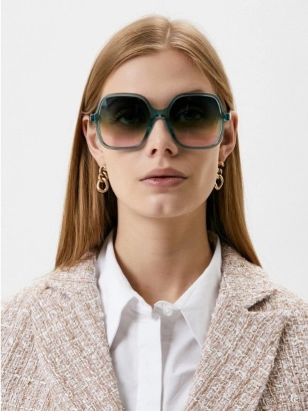 ISABEL MARANT Pink Blue/Blue Square Sunglasses IM 0077/G/S